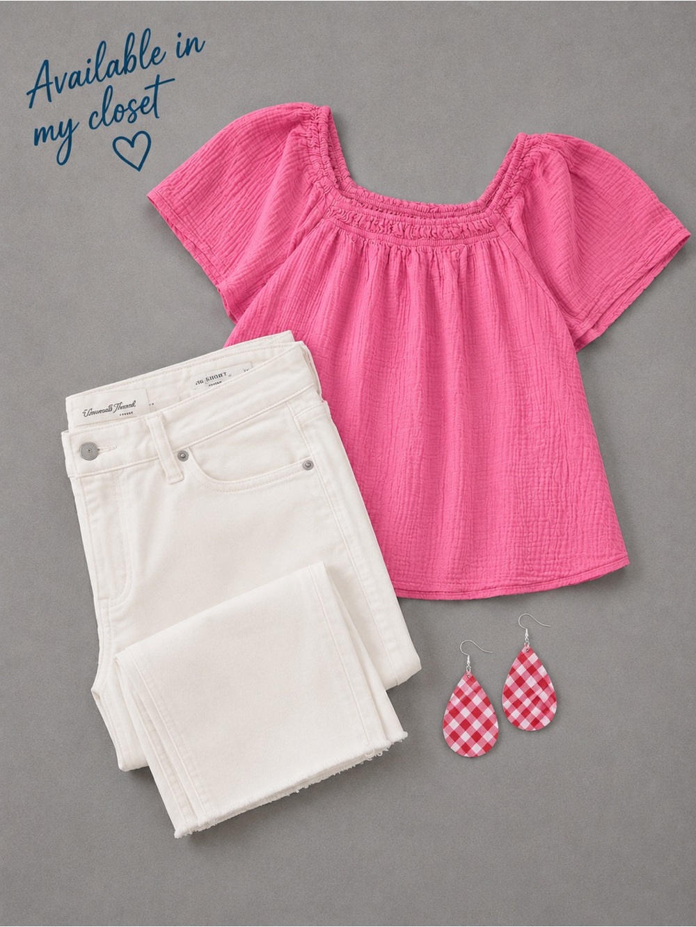 Large Size 12 14 Time and Tru Pink Square Neck Peasant Top